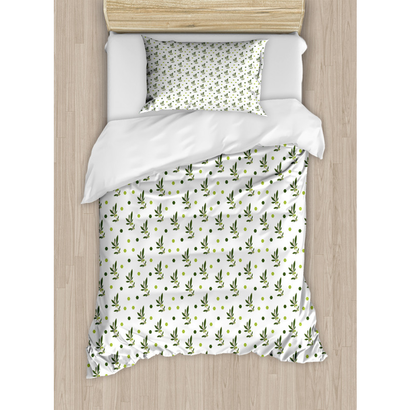 Hexagons and Leafy Branches Duvet Cover Set