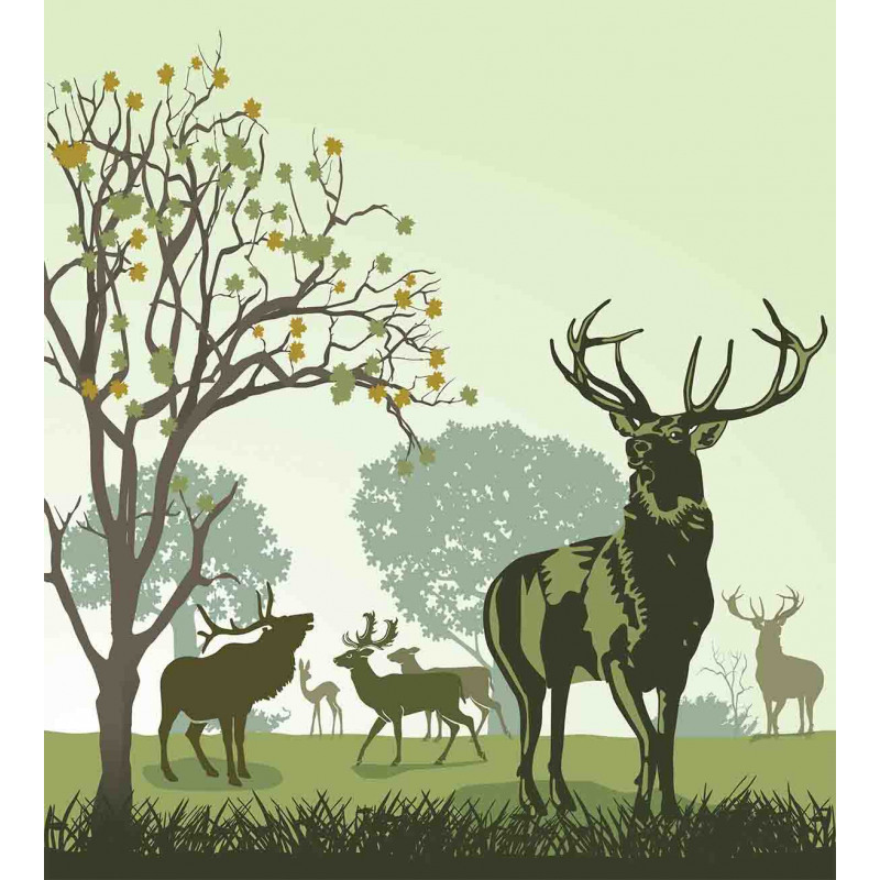 Deer and Nature Park Duvet Cover Set