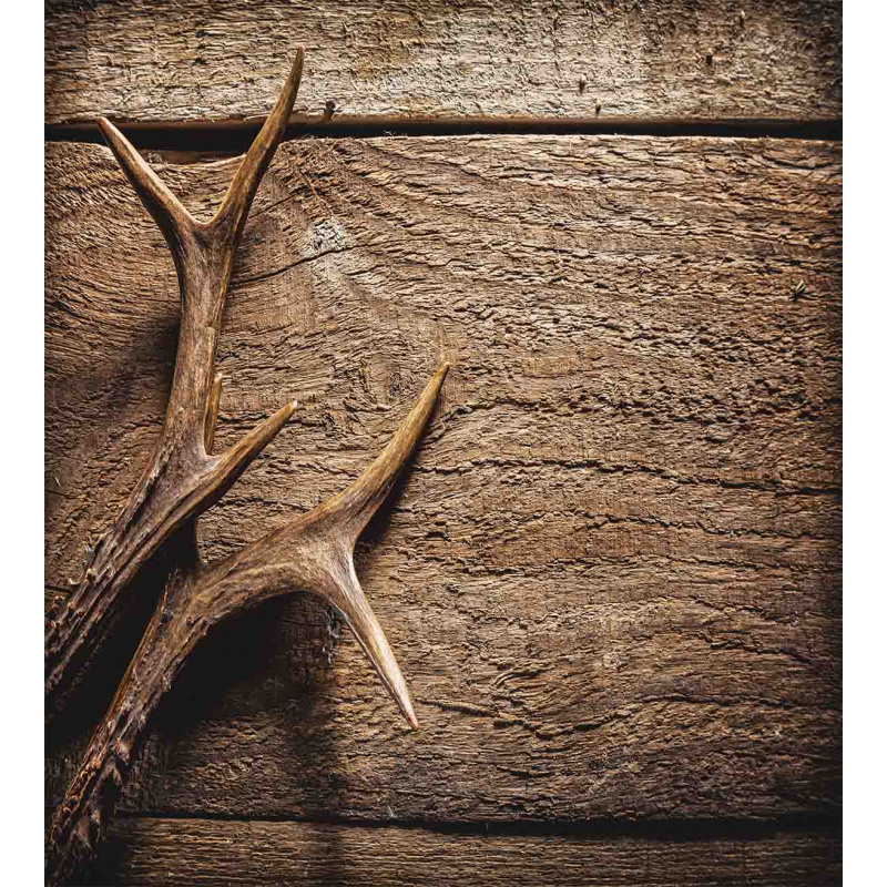 Wooden Deer Rustic Antler Duvet Cover Set
