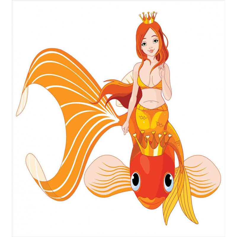 Princess on Goldfish Duvet Cover Set