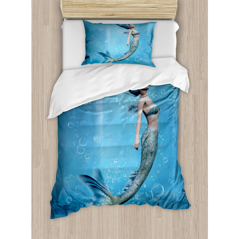 Mermaid Myth Creature Duvet Cover Set