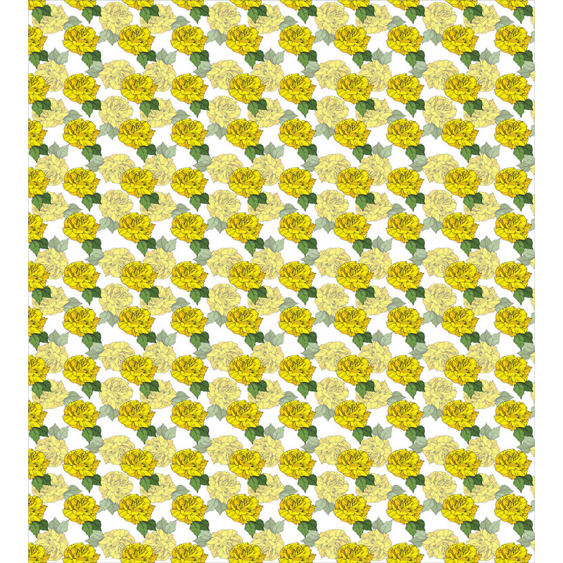 Graphical Spring Flowers Duvet Cover Set