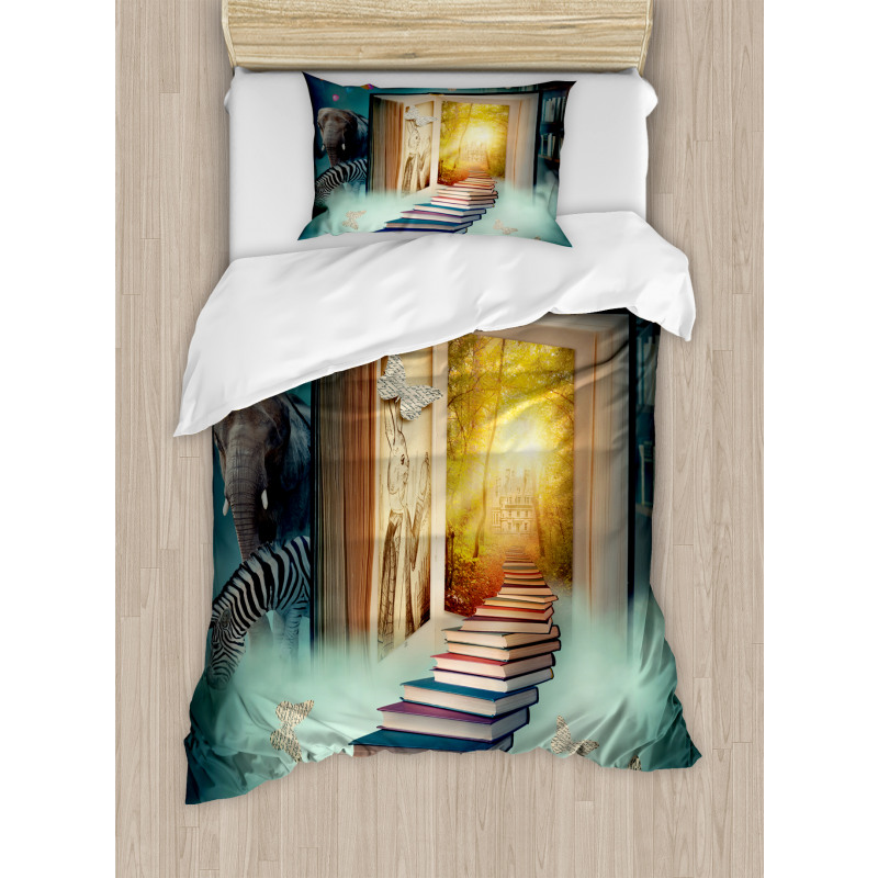 Magic Book and Animals Duvet Cover Set