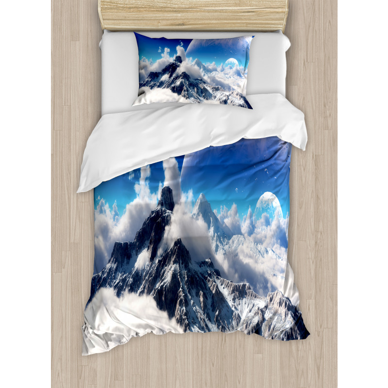 Snow Capped Mountain Duvet Cover Set