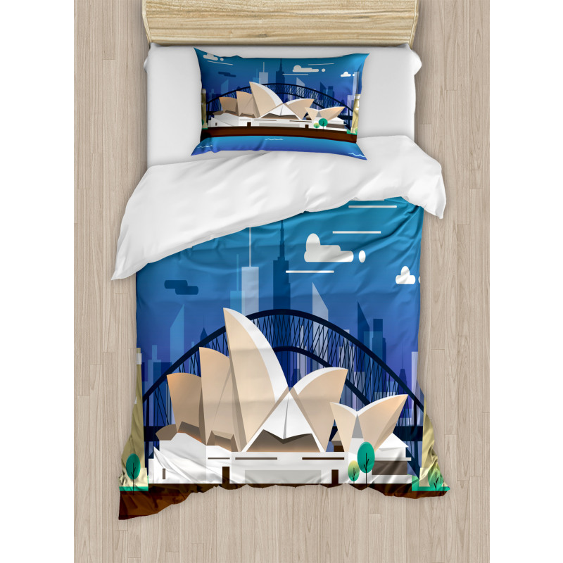 Sidney Opera House Bridge Duvet Cover Set