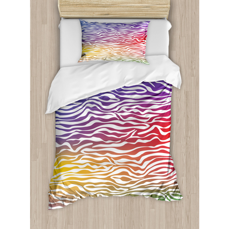 Abstract Zebra Skin Duvet Cover Set