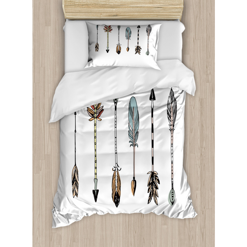 Tribal Arrows Drawn by Hand Duvet Cover Set