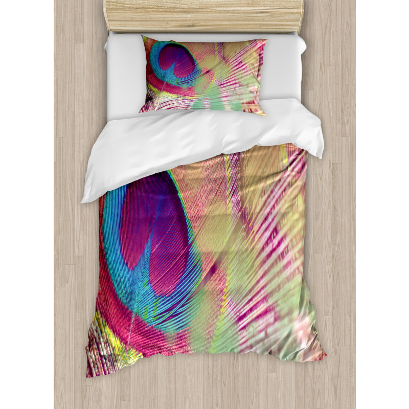 Colorful Macro Plume Photo Duvet Cover Set