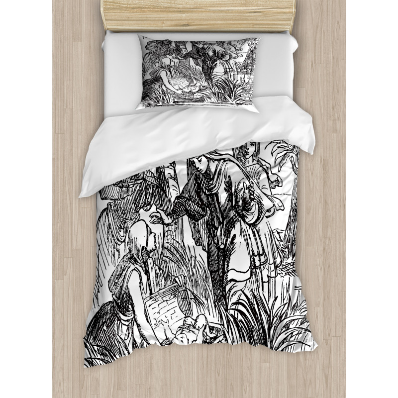 Old Engraving Baby Duvet Cover Set