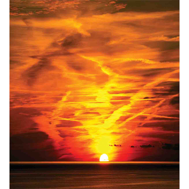Sunset over Horizon Sea Duvet Cover Set