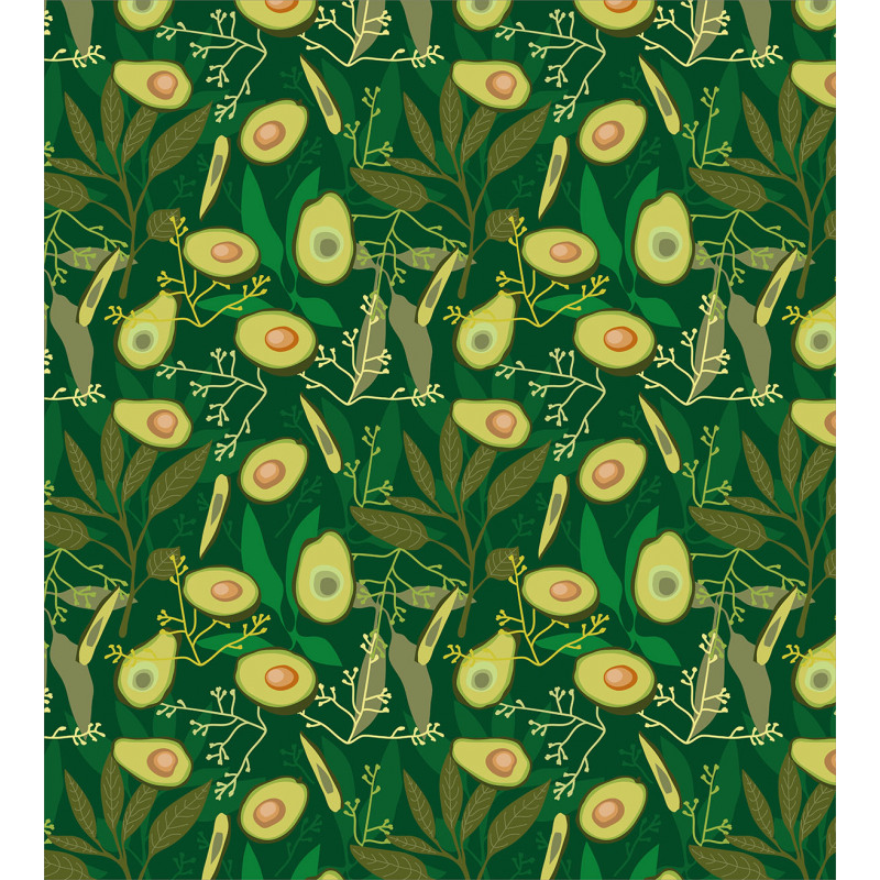 Retro Style Leaves Fruits Duvet Cover Set