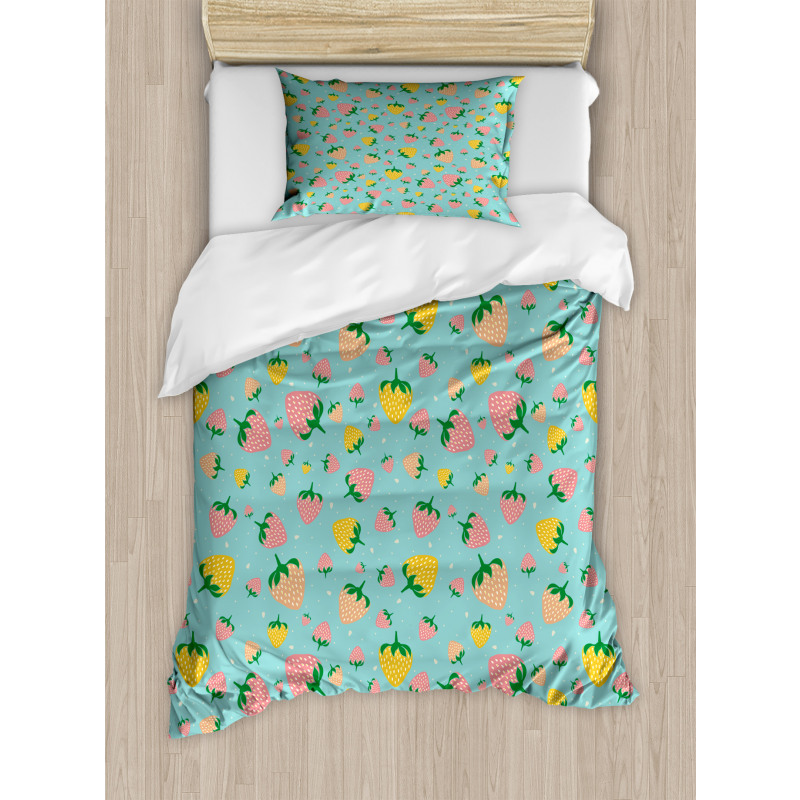 Fruits Spotted Backdrop Duvet Cover Set