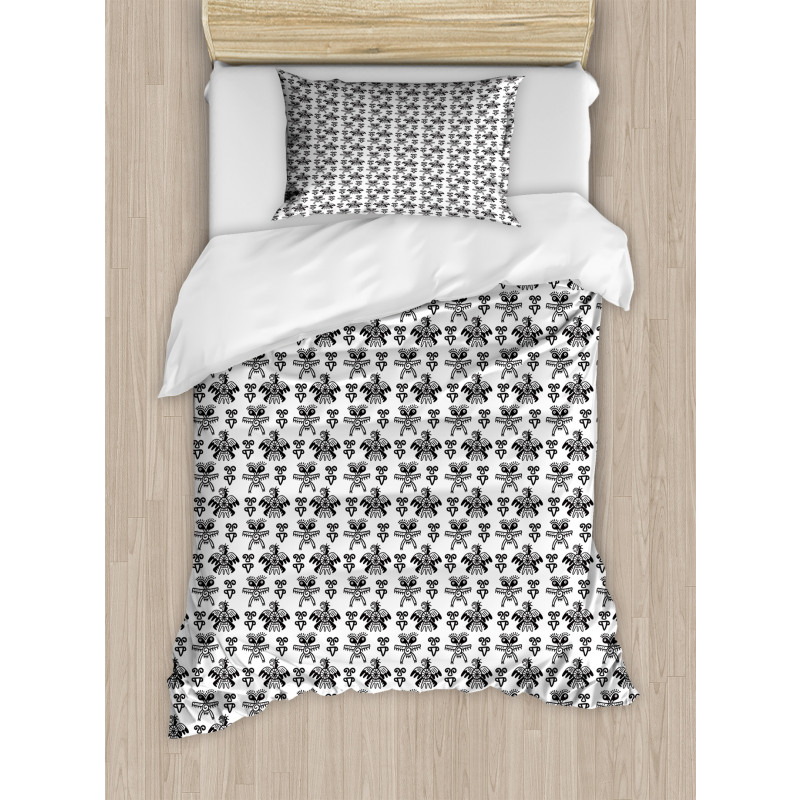 Monochrome Motifs Folk Feels Duvet Cover Set