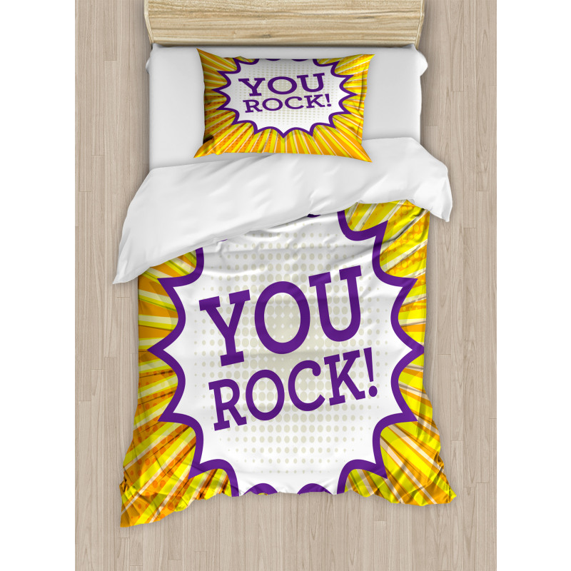 Inspirational Text Bubble Duvet Cover Set