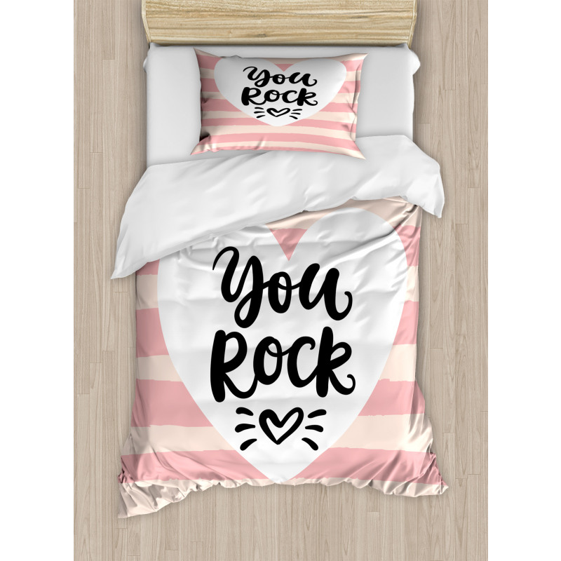 Motivational Motto Graphic Duvet Cover Set