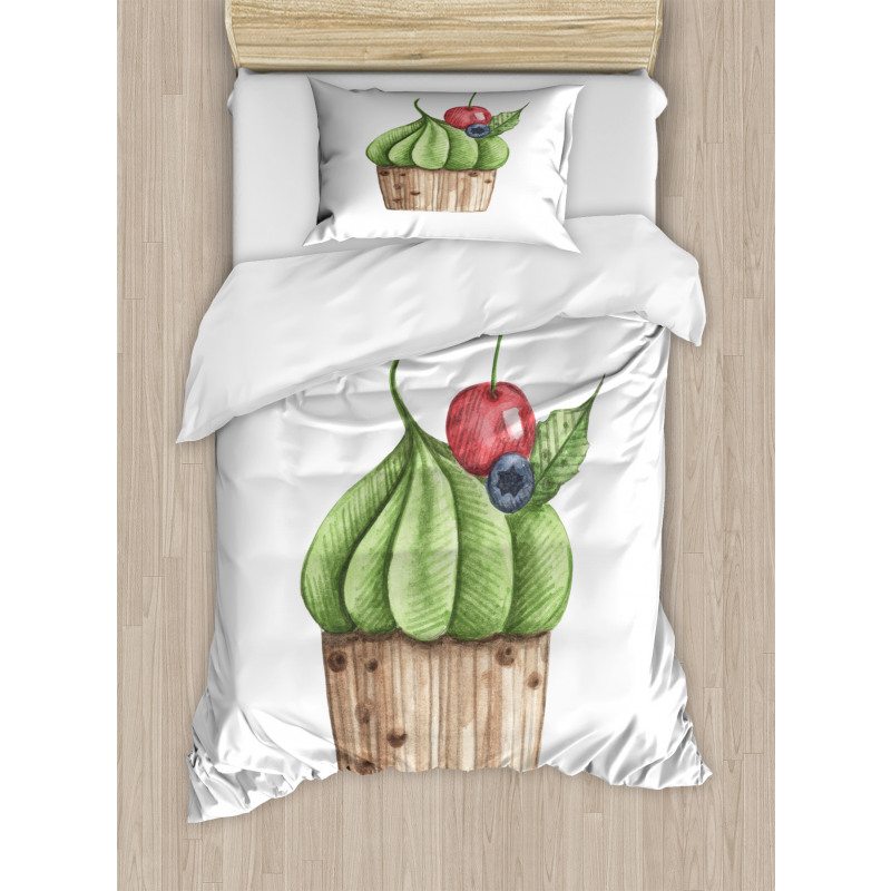 Tasty Cherry Food Graphic Duvet Cover Set