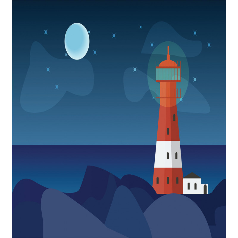 Lighthouse at Night Duvet Cover Set