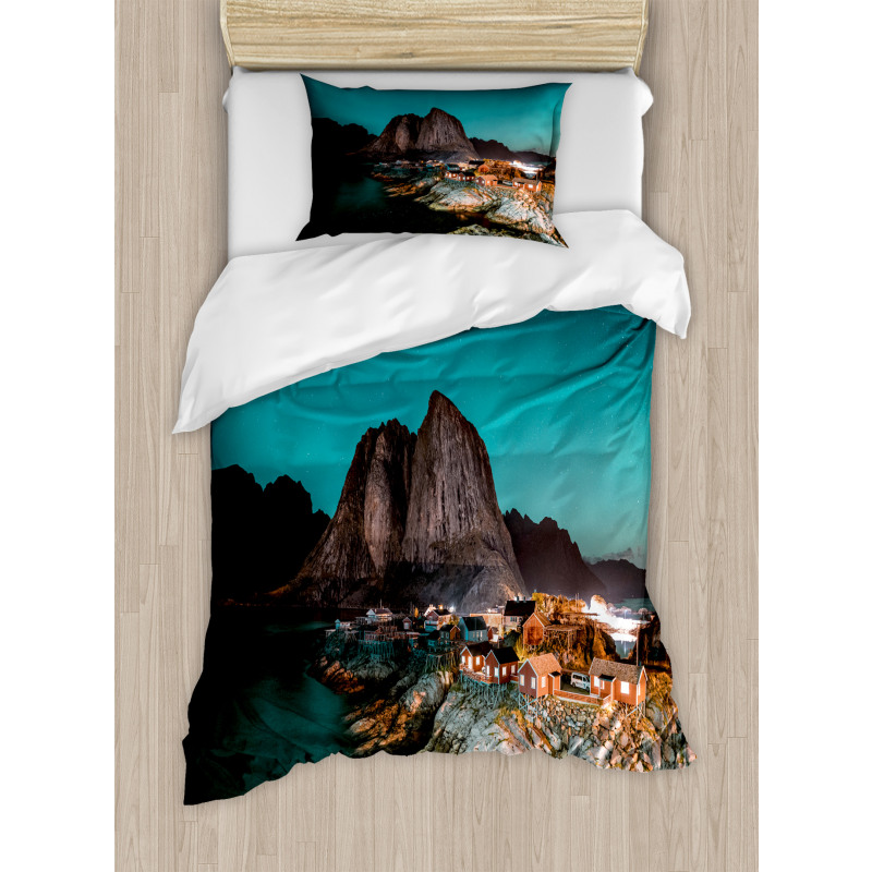 Aurora Borealis Norway Duvet Cover Set