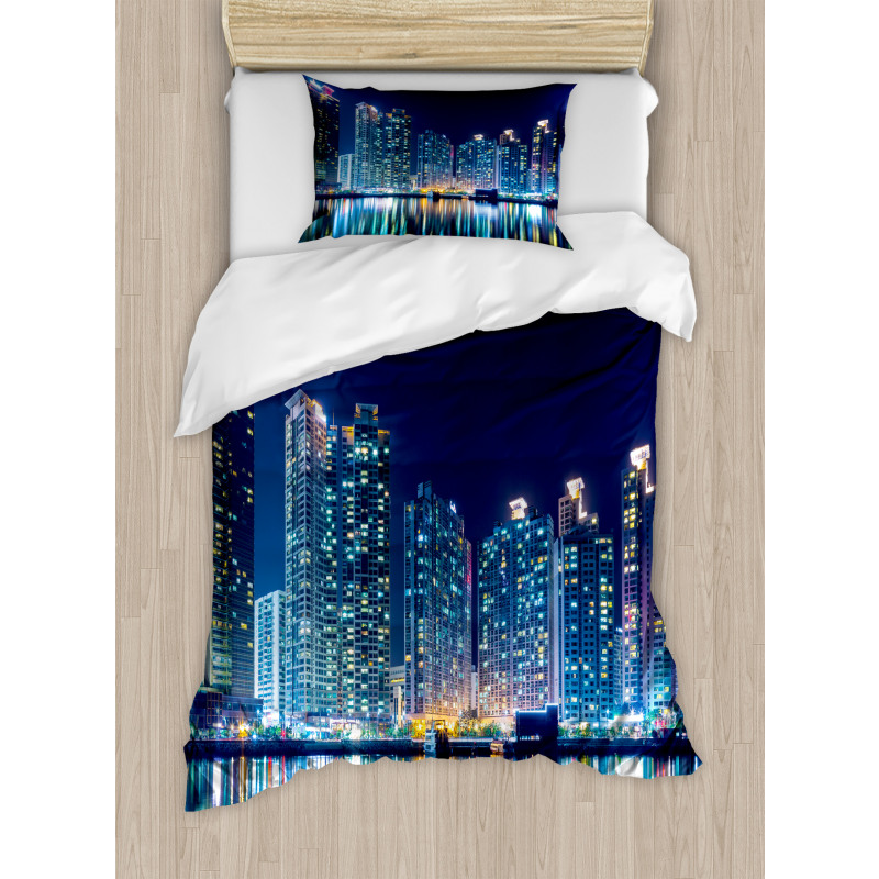 Urban Skyline Photo Duvet Cover Set