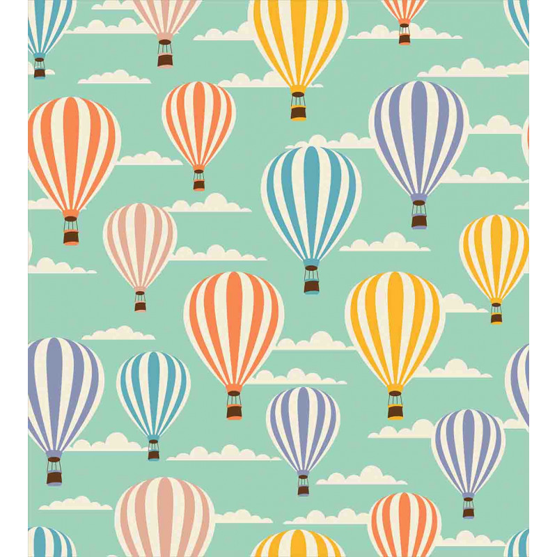 Retro Travel Balloons Duvet Cover Set