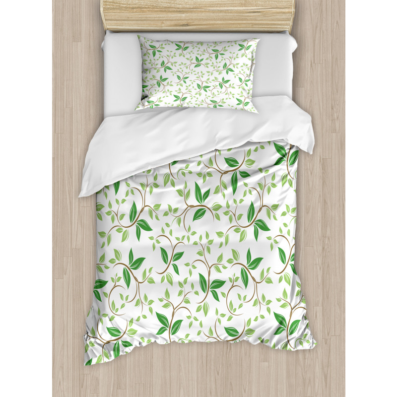 Ivy Green Leaves Duvet Cover Set