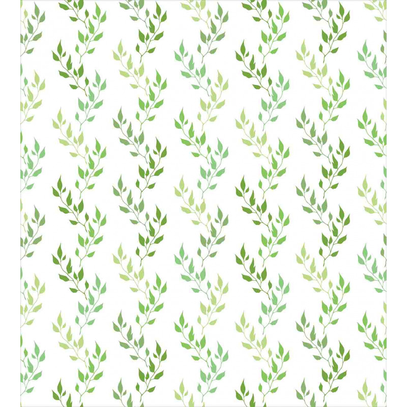 Symmetrical Olive Leaves Duvet Cover Set