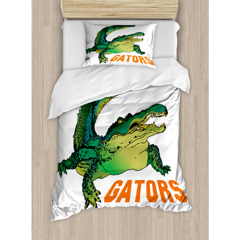 Wild Alligator Crocodile Duvet Cover Set