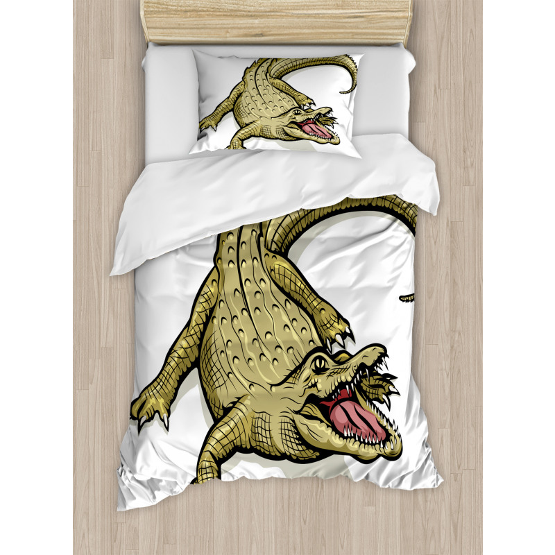 Exotic Wild Crocodile Duvet Cover Set