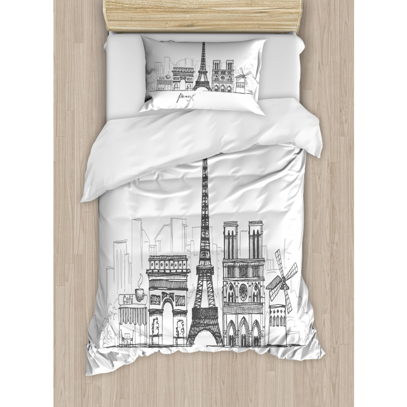 Retro Sketch Duvet Cover Set