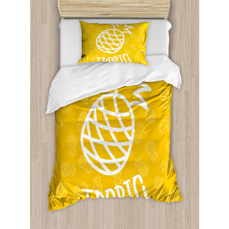 Exotic Pineapple Summer Duvet Cover Set