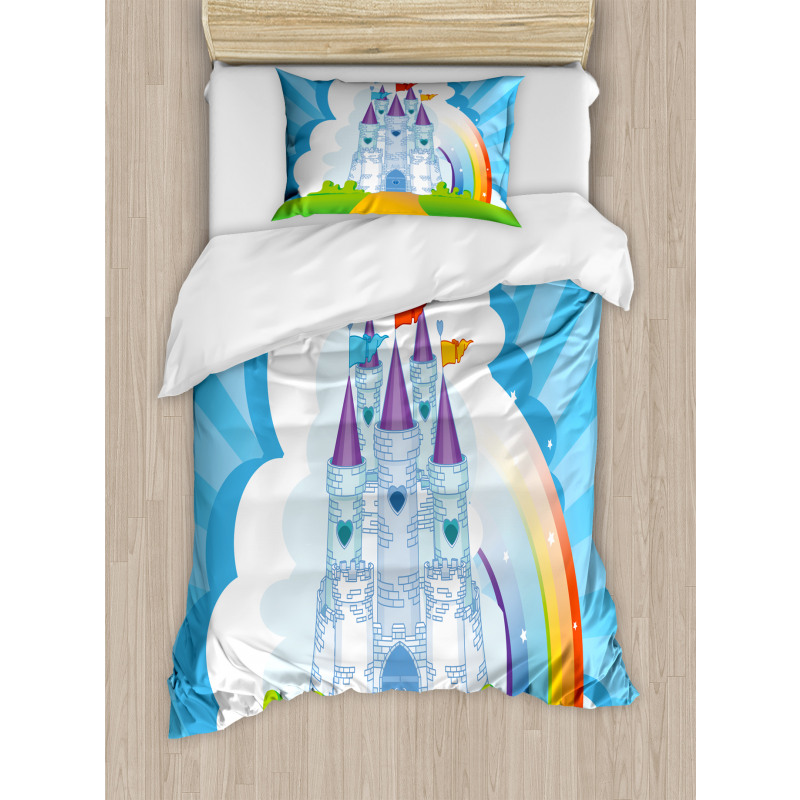 Rainbow Fortress Princess Duvet Cover Set