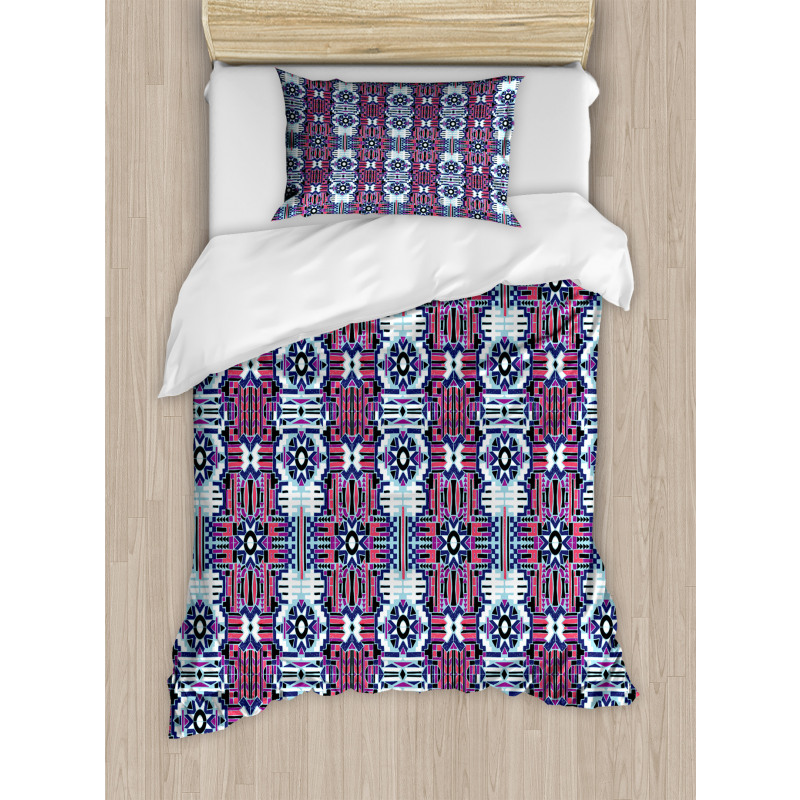 Rhythmic Modernized Tribal Duvet Cover Set