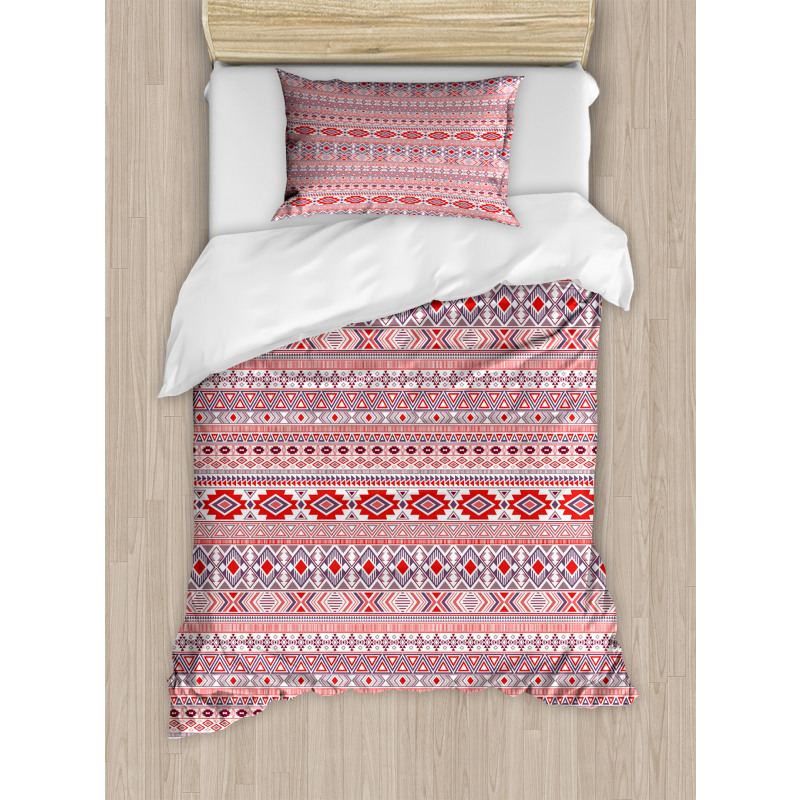 Repetitive Abstract Ethnic Duvet Cover Set