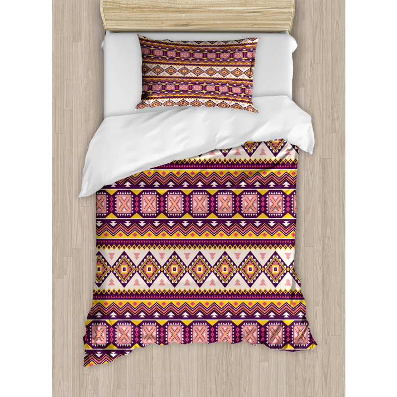 Triangles Vibrant Tone Art Duvet Cover Set