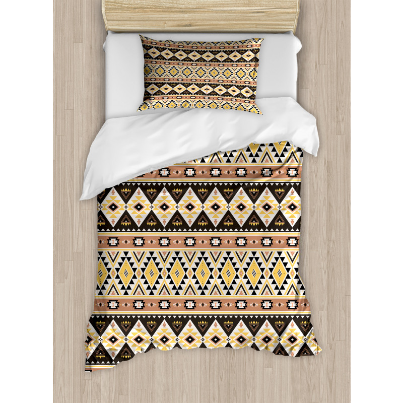 Mexican Lines and Triangles Duvet Cover Set