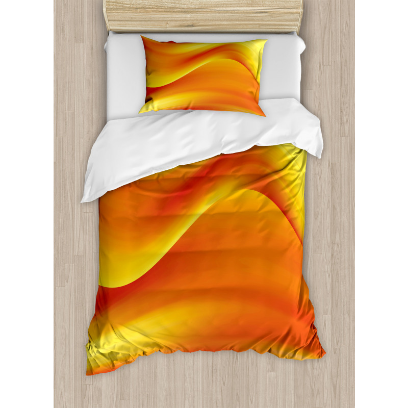 Abstract Digital Waves Duvet Cover Set