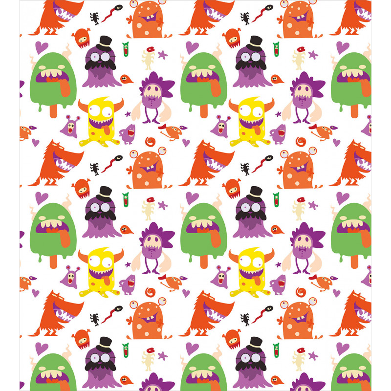 Monsters Animal Funny Cartoon Duvet Cover Set