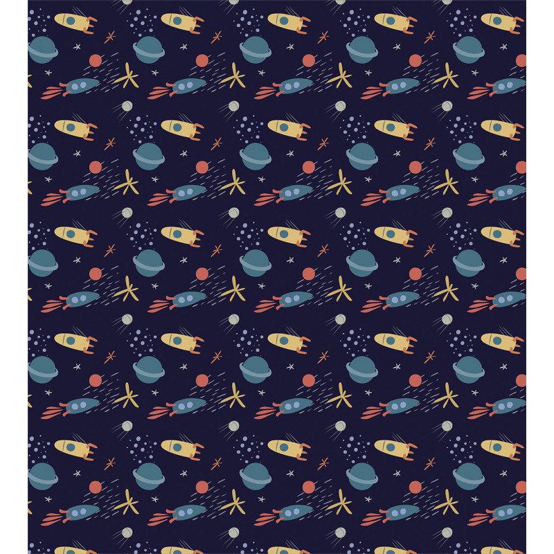 Stars Rockets and Planets Duvet Cover Set