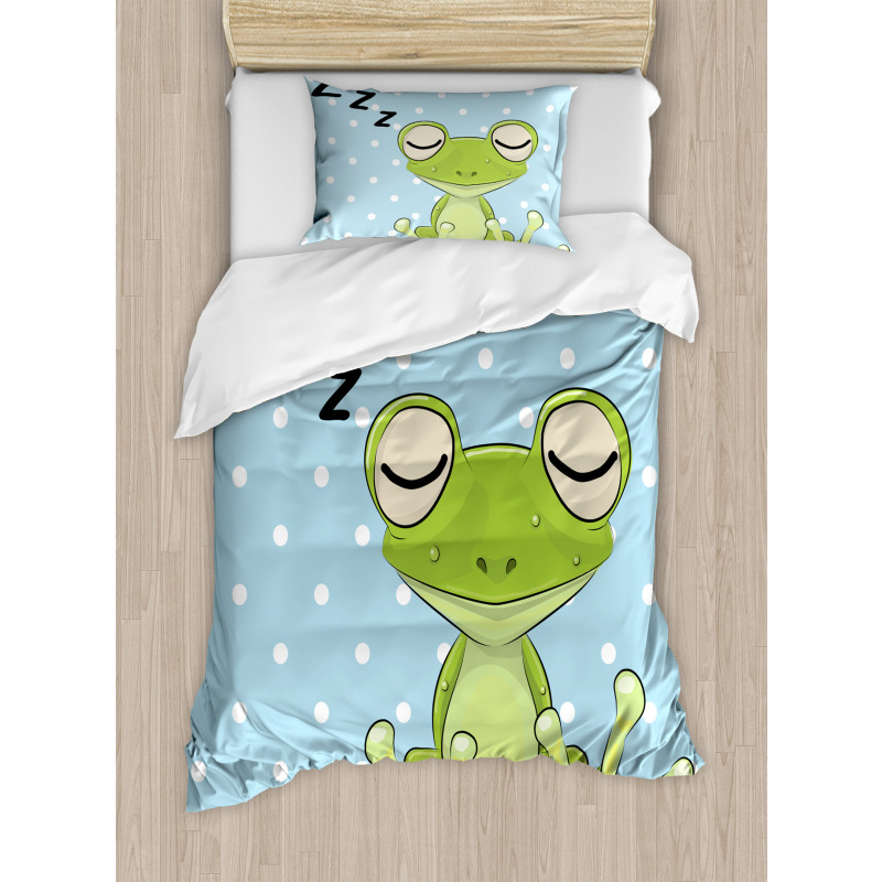 Frog Prince Polka Dots Duvet Cover Set