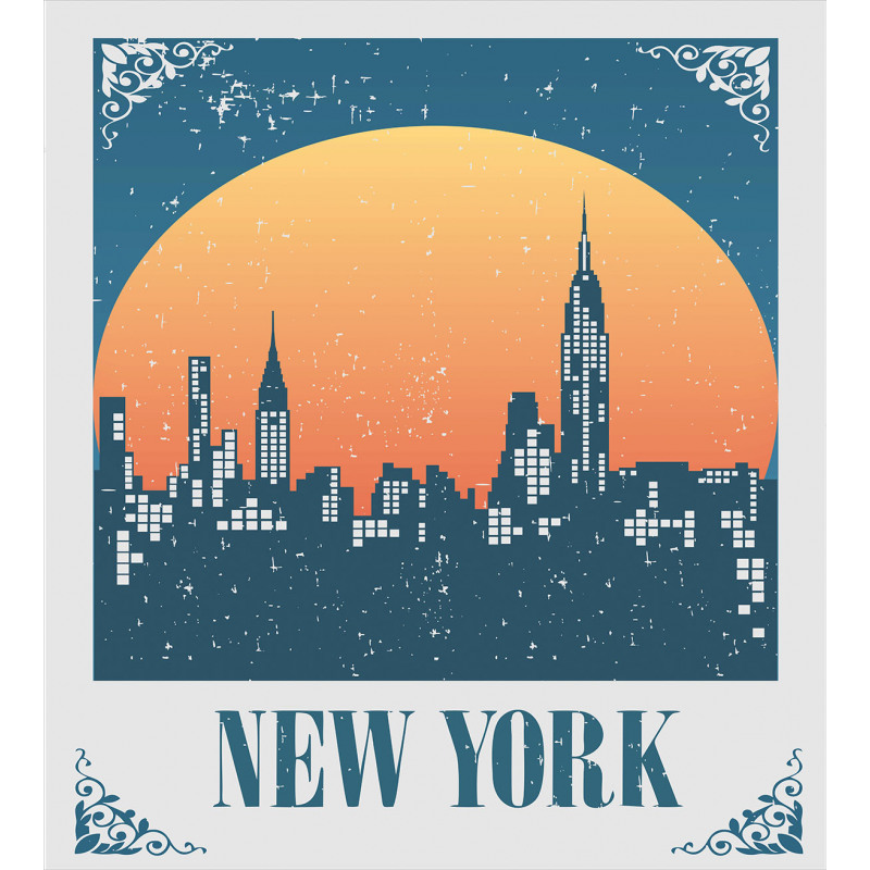 New York City at Sunset Duvet Cover Set