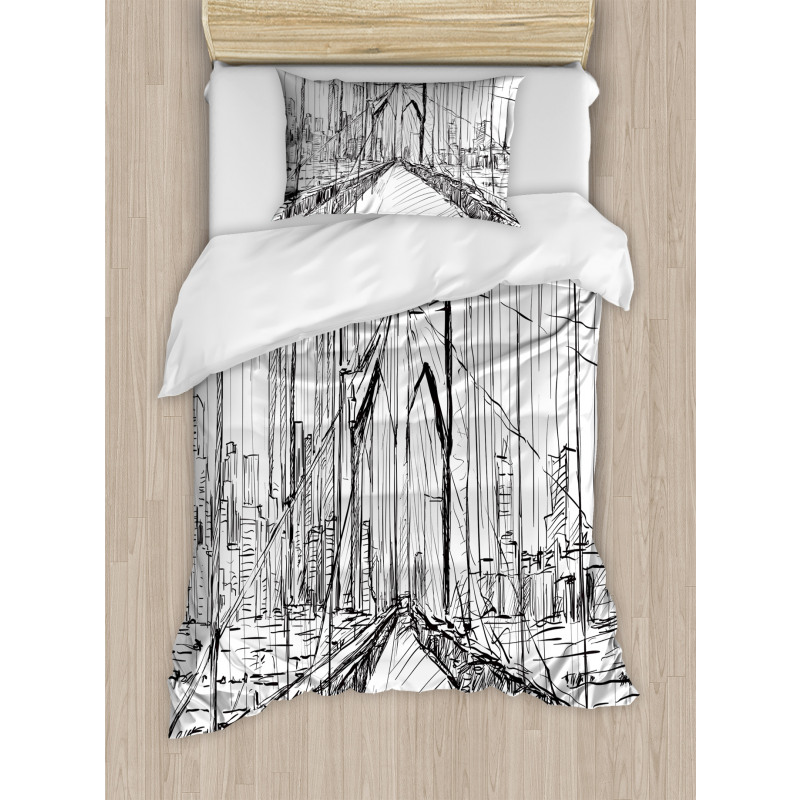 Creative Bridge Drawing Duvet Cover Set