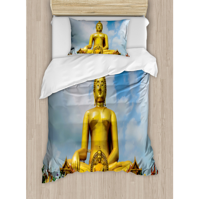 Thailand Ancient Flowers Duvet Cover Set