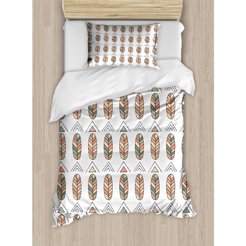 Basic Hand Drawn Leaves Art Duvet Cover Set