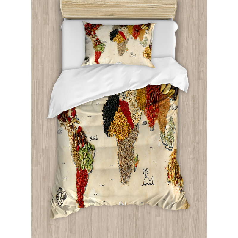 Boho Food Duvet Cover Set