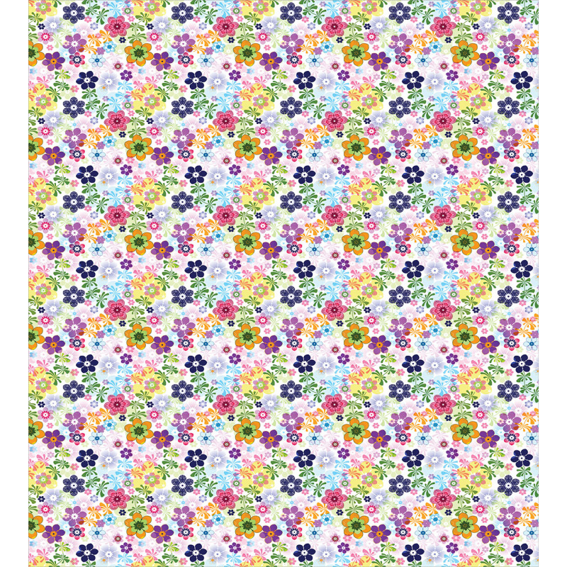 Colorful Translucent Flowers Duvet Cover Set