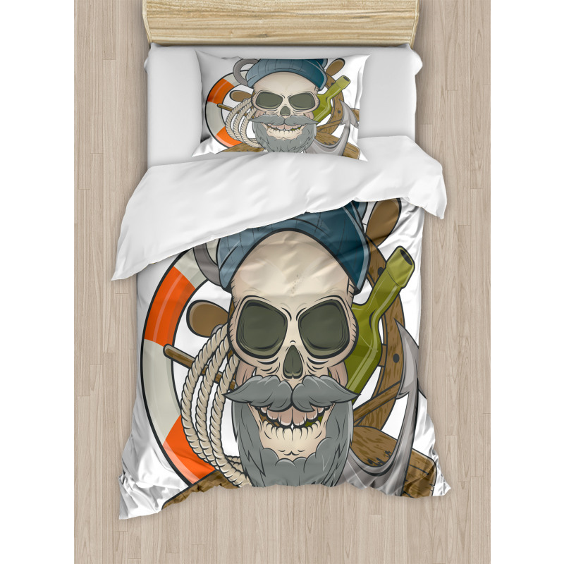 Sailor Skull Nautical Duvet Cover Set