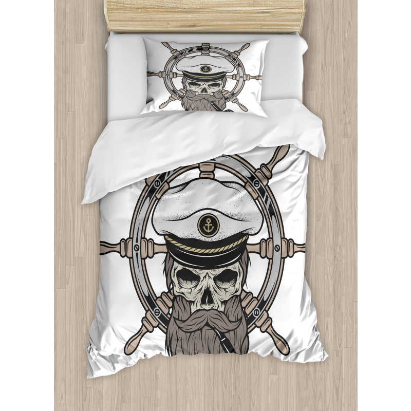 Captain Pirate Skeleton Duvet Cover Set