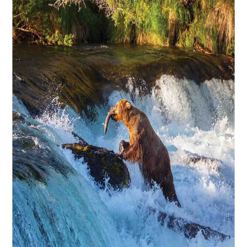 Alaska Waterfall Wildlfie Duvet Cover Set