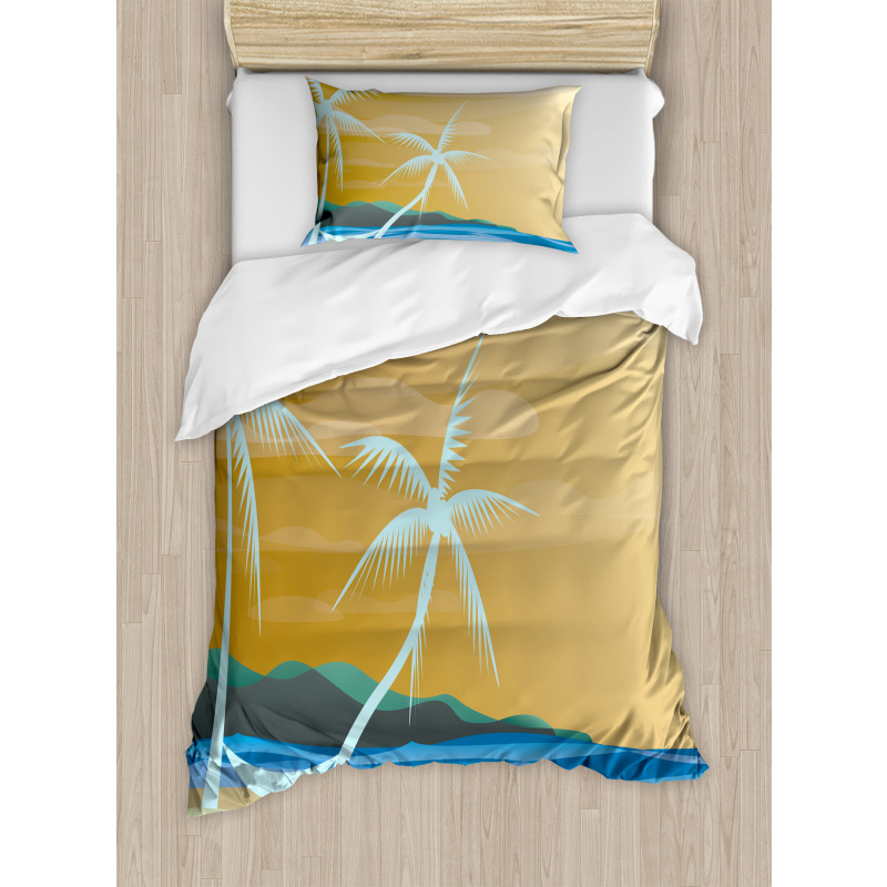 Sandy Exotic Beach Duvet Cover Set