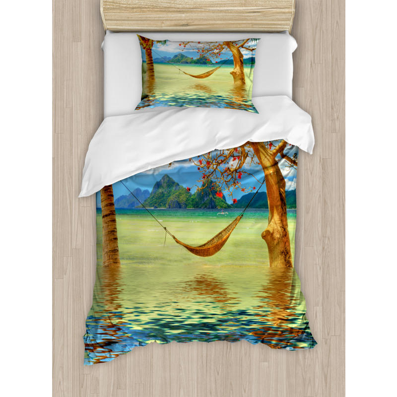 Trees in Tropical Land Duvet Cover Set